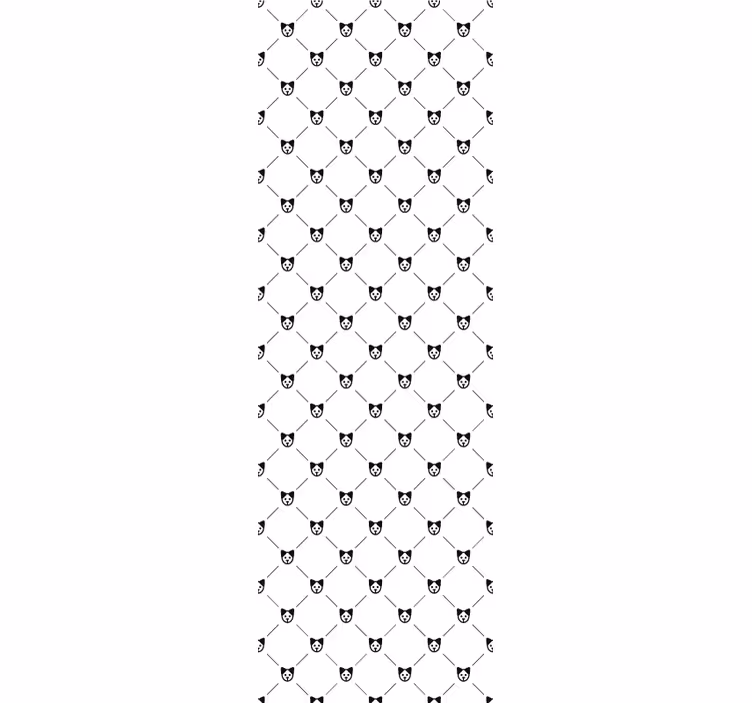 Papel pintado gatos patrón de silueta de gato - TenVinilo