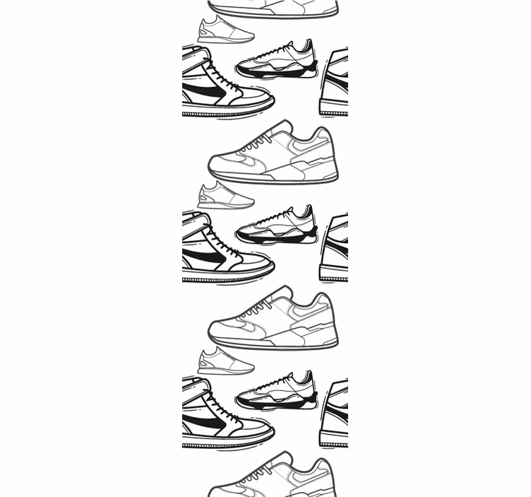 Papel pintado de arte ilustraciones de zapatillas - TenVinilo
