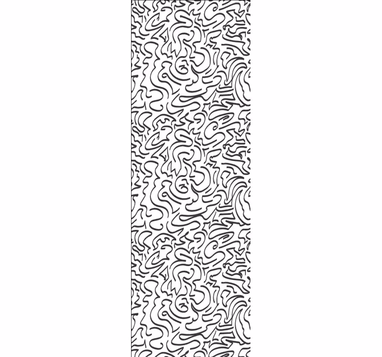 Papel pintado abstracto patrón de garabato - TenVinilo
