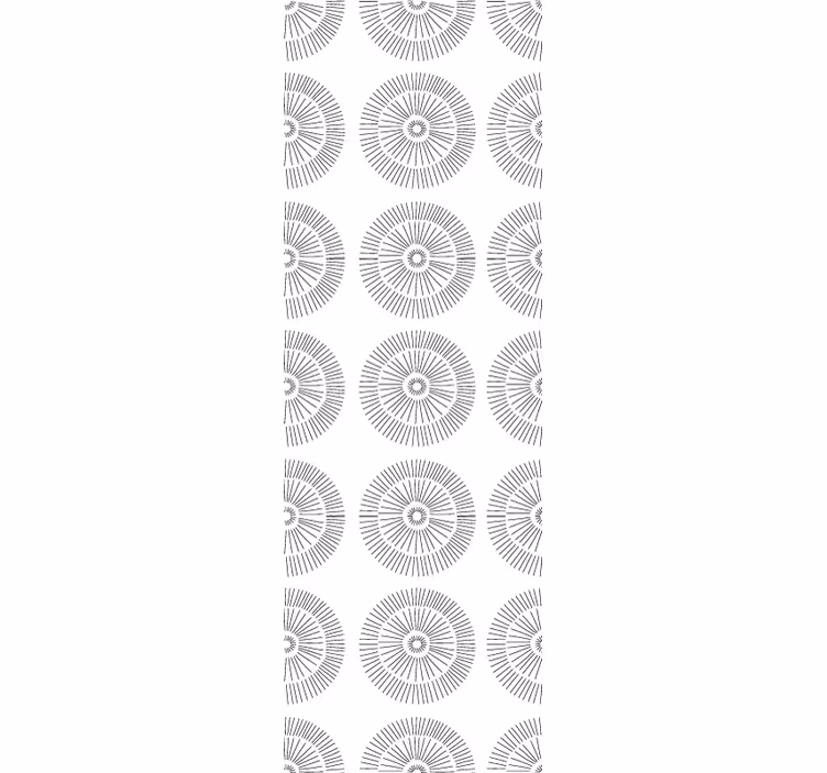 Papel pintado salón patrones circulares minimalistas - TenVinilo