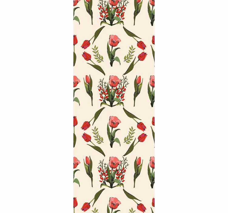 Papel pintado dormitorio matrimonio composición de flores - TenVinilo