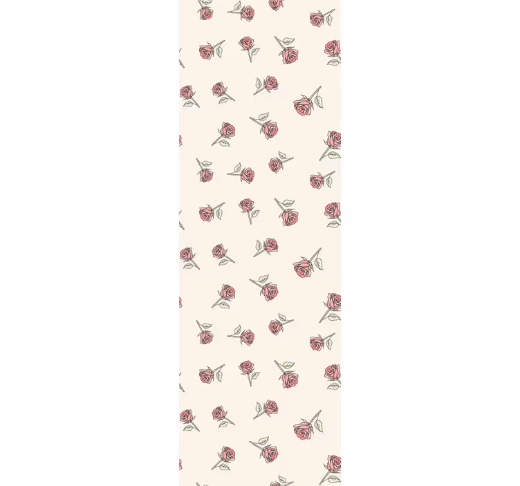 Papel pintado flores repetición del patrón de rosa - TenVinilo