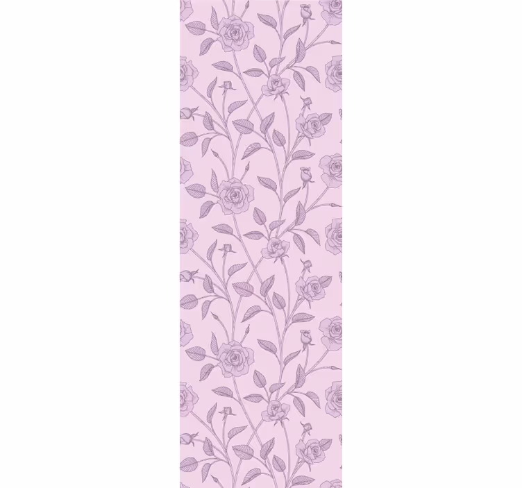 Papel pintado flores patrón floral lavanda - TenVinilo