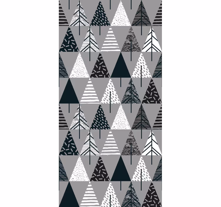 Papel pintado triángulos patrón gris escandinavo - TenVinilo