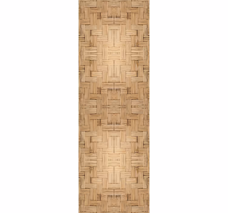 Papel pintado madera patrón de tejido de canasta - TenVinilo