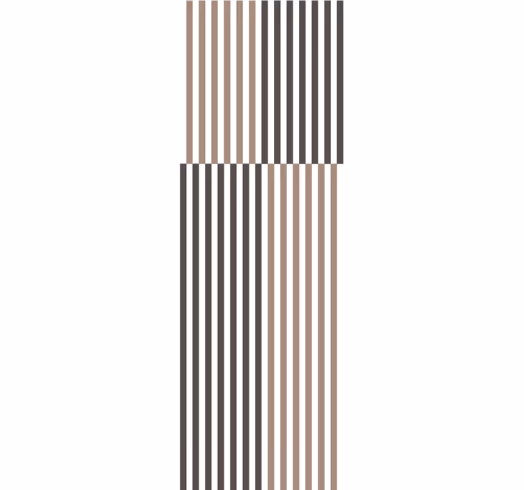 Papel pintado rayas diseño elegante en beige y marrón - TenVinilo