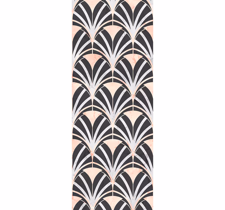 Papel pintado ornamental abanico art decó - TenVinilo