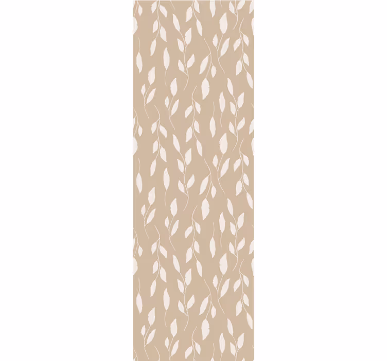 Papel pintado hojas patrón delicado beige - TenVinilo
