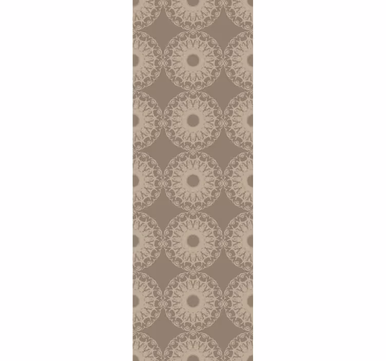 Papel pintado ornamental intrincado patrón circular beige - TenVinilo