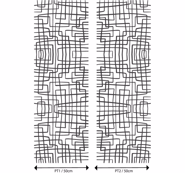 Papel pintado comedor patrón de línea abstracta - TenVinilo