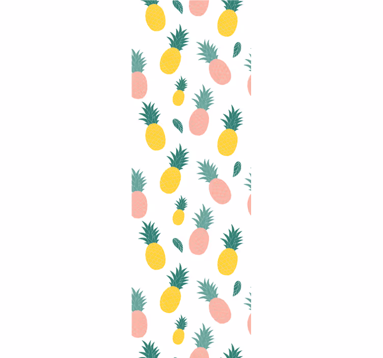 Papel pintado cocina patrón de piña tropical - TenVinilo