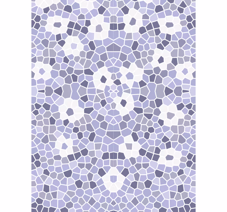 Papel pintado azulejos patrón floral de mosaico - TenVinilo