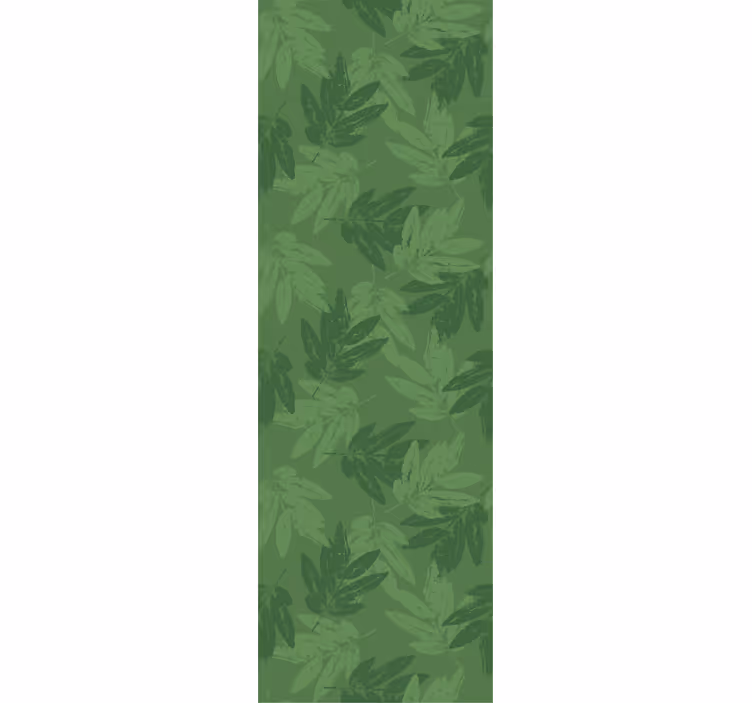 Papel pintado hojas patrón simple verde - TenVinilo