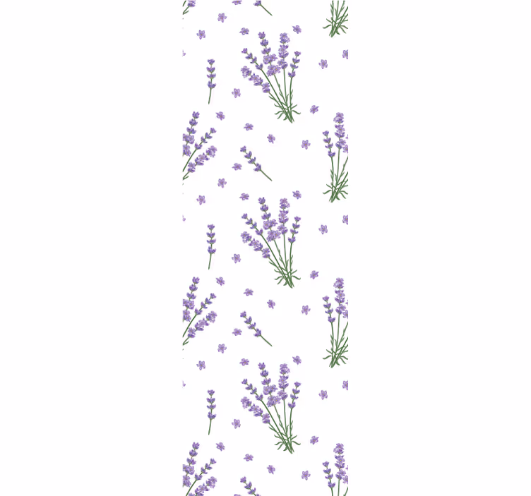 Papel pintado flores jardín floral de lavanda - TenVinilo