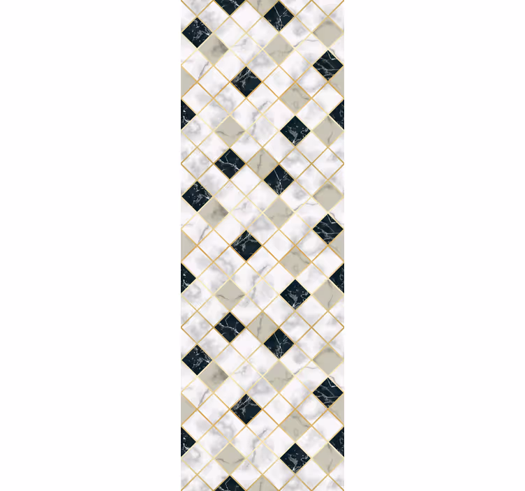 Papel pintado mármol elegante patrón de diamantes - TenVinilo