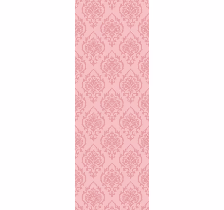 Papel pintado barroco patrón floral rosa - TenVinilo