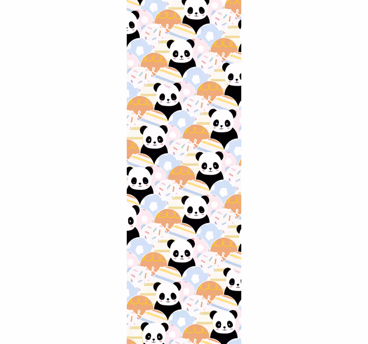 Papel pintado animal patrón de panda - TenVinilo