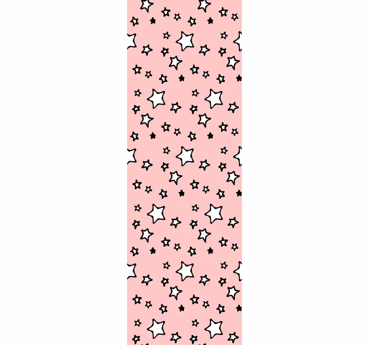 Papel pintado bebé diseño de estrellas rosas - TenVinilo