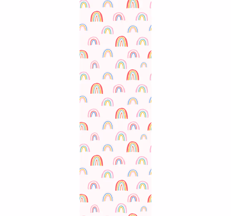 Papel pintado infantil patrones de arcoíris coloridos - TenVinilo