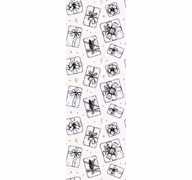 Papel pintado navidad patrones de moños de regalo - TenVinilo
