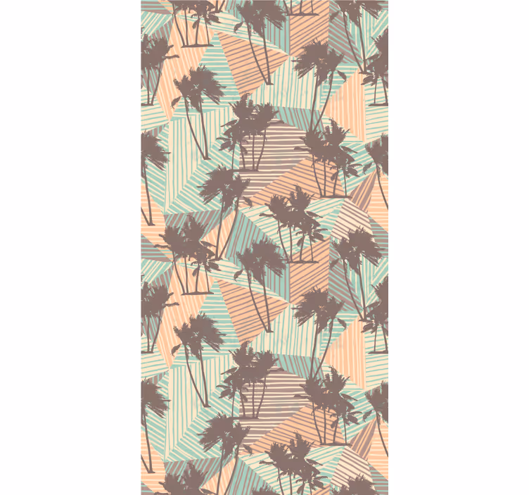 Papel pintado árboles siluetas tropicales - TenVinilo
