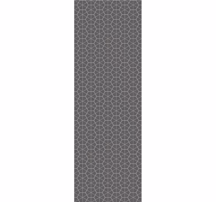 Papel pintado geométrico diseño hexagonal gris - TenVinilo
