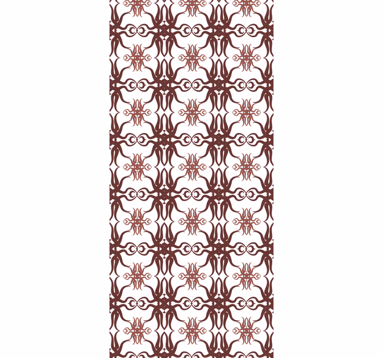 Papel pintado ornamental elegante diseño rojo - TenVinilo