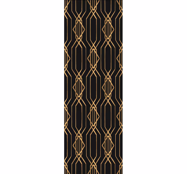 Papel pintado geométrico elegante patrón dorado - TenVinilo