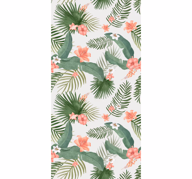Papel pintado selva patrón de vegetación floral - TenVinilo