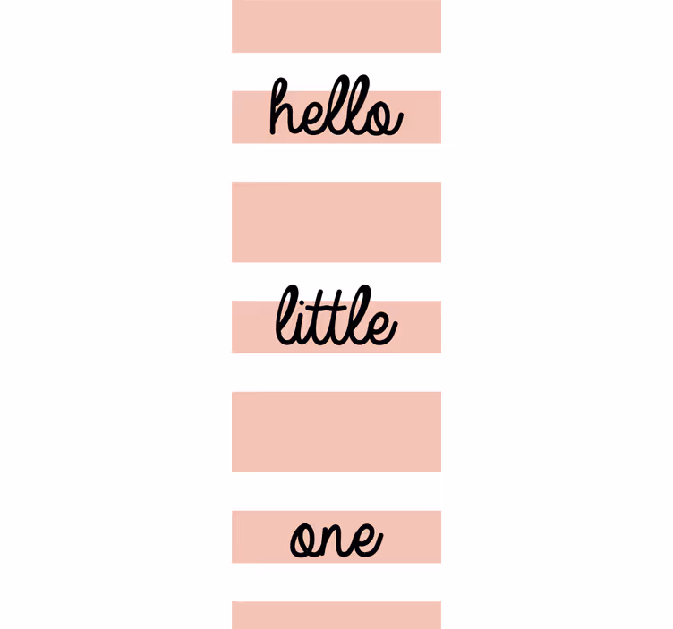 Papel pintado letras hola en rayas beige - TenVinilo