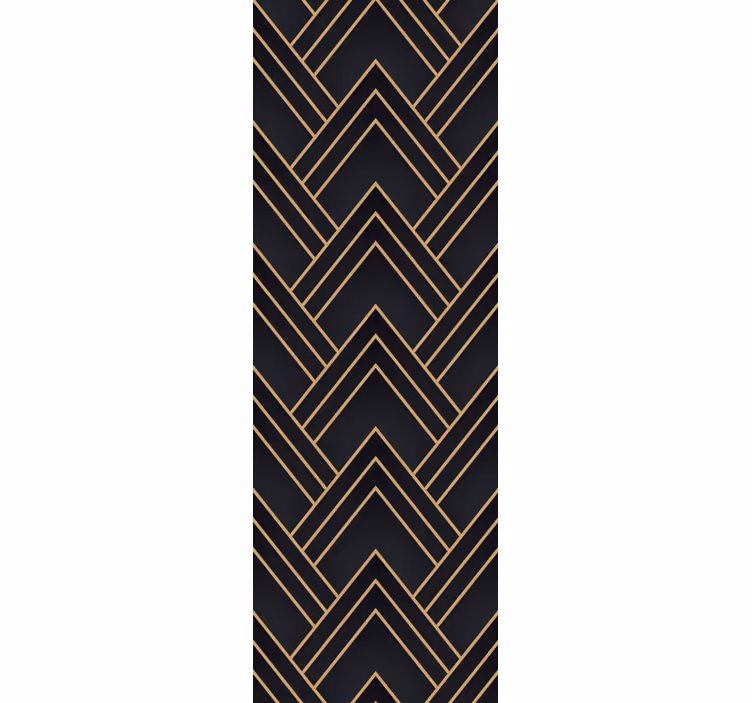 Papel pintado geométrico patrón dorado en zigzag - TenVinilo