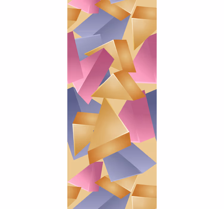 Papel pintado geométrico disposición de formas abstractas - TenVinilo