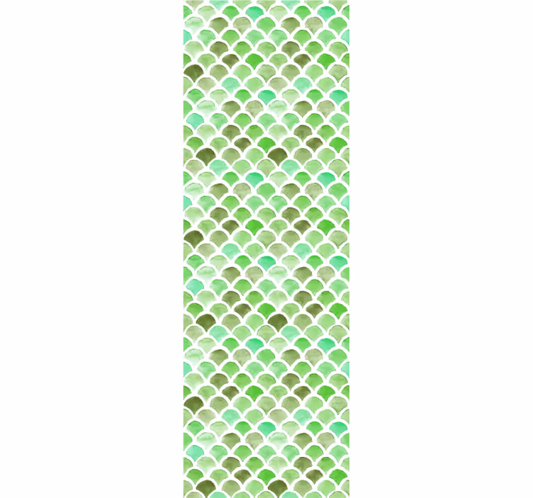 Papel pintado texturas patrón verde festoneado - TenVinilo