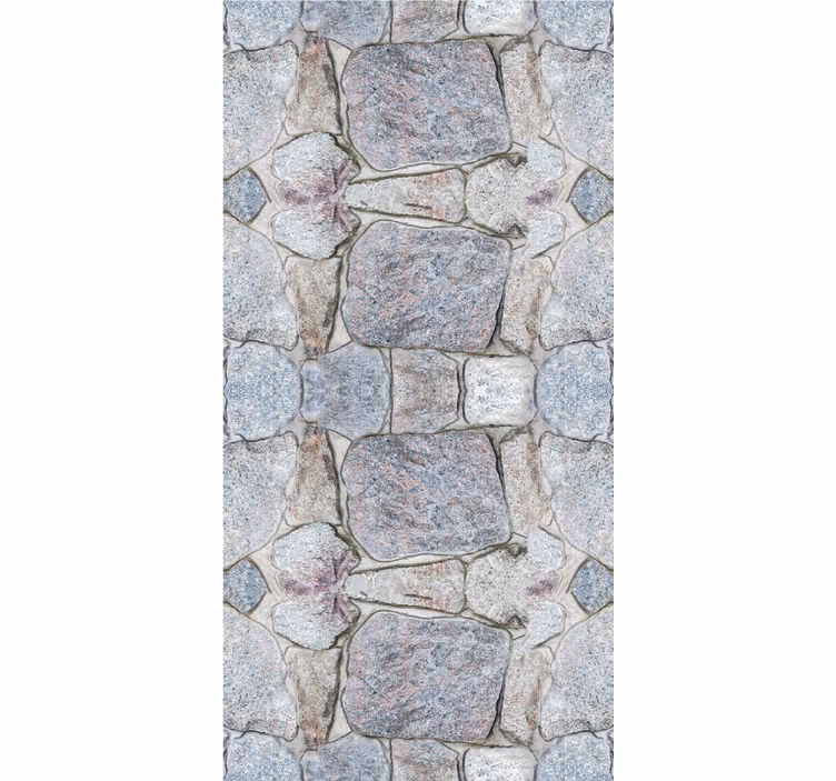 Papel pintado salón patrón de piedra rústica realista - TenVinilo