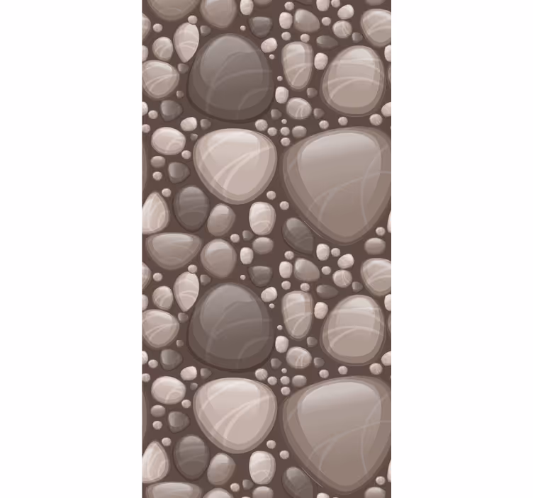 Papel pintado piedra disposición de guijarros lisos - TenVinilo