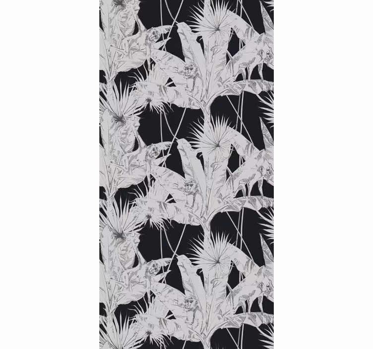 Papel pintado salón motivo de planta tropical - TenVinilo