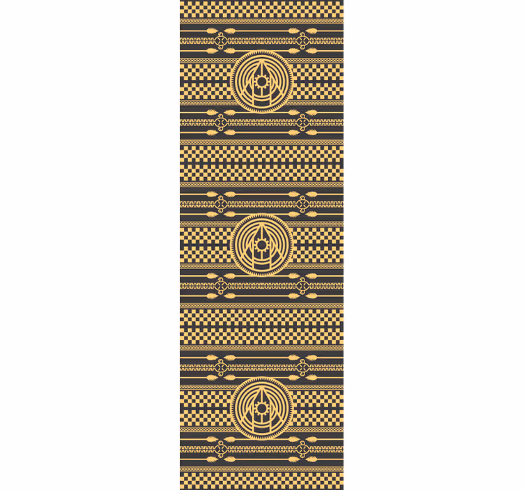 Papel pintado pasillos patrones geométricos orientales - TenVinilo