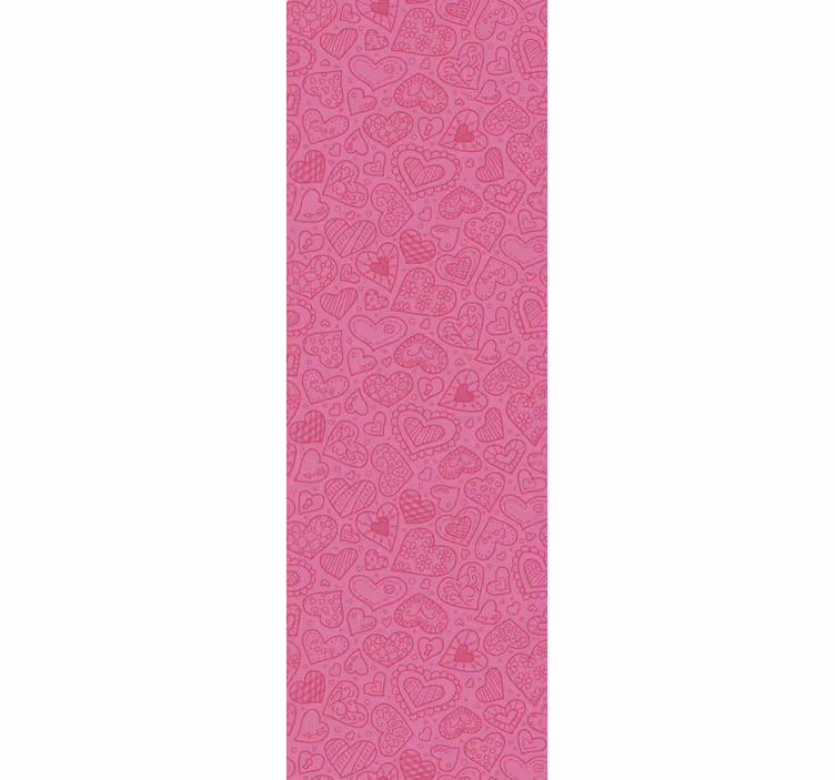 Papel pintado rosa encantadoras formas de corazón - TenVinilo