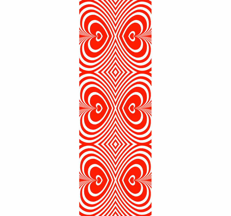 Papel pintado geométrico motivo de patrón de corazón - TenVinilo