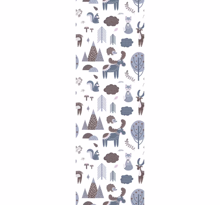Papel pintado infantil nórdico animales - TenVinilo