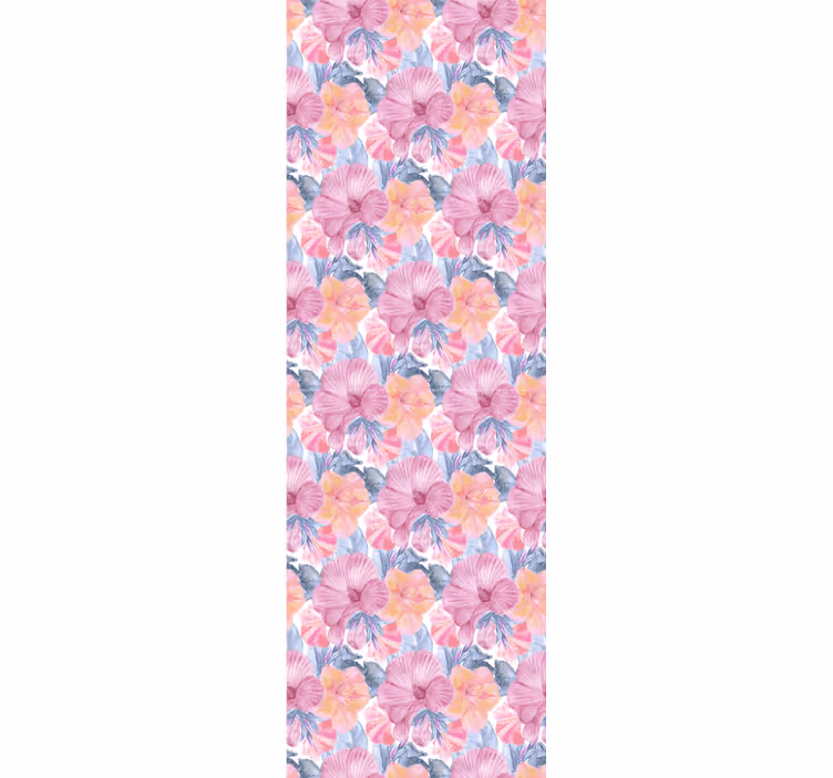 Papel pared flores acuarela malva - TenVinilo