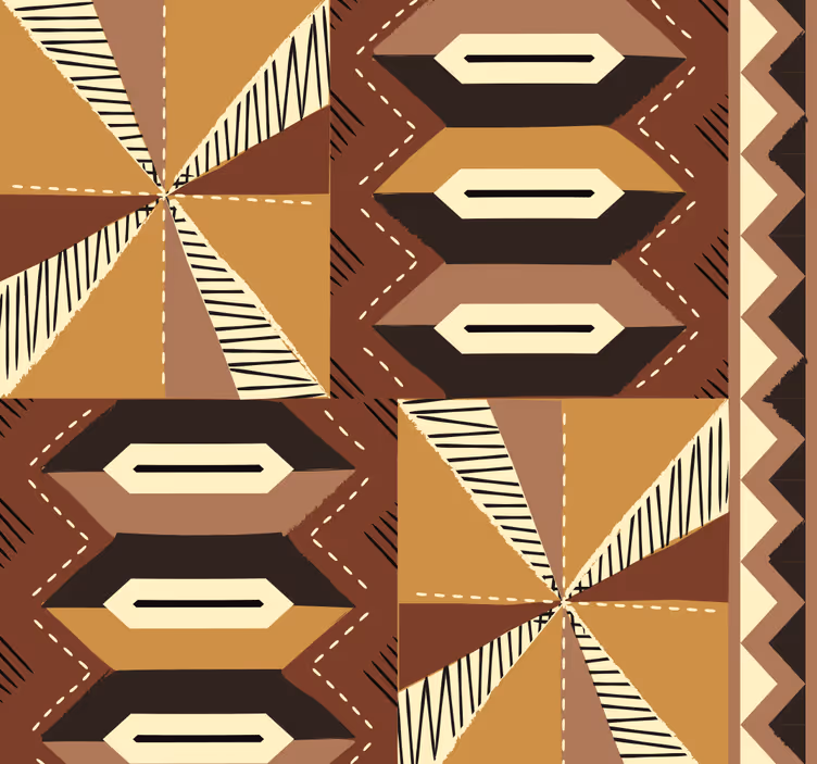 Papel dormitorio patrón tribal africano - TenVinilo