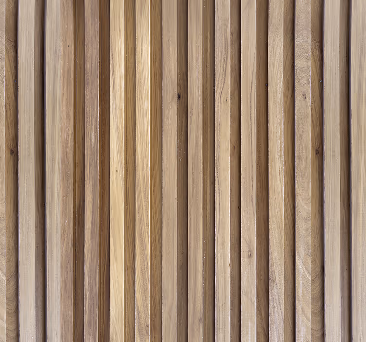 Papel pintado cabecero listones madera delgados - TenVinilo