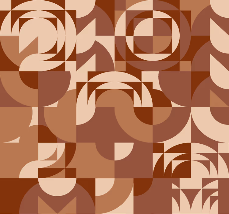 Papel pintado terracotta diseño geométrico abstracto - TenVinilo