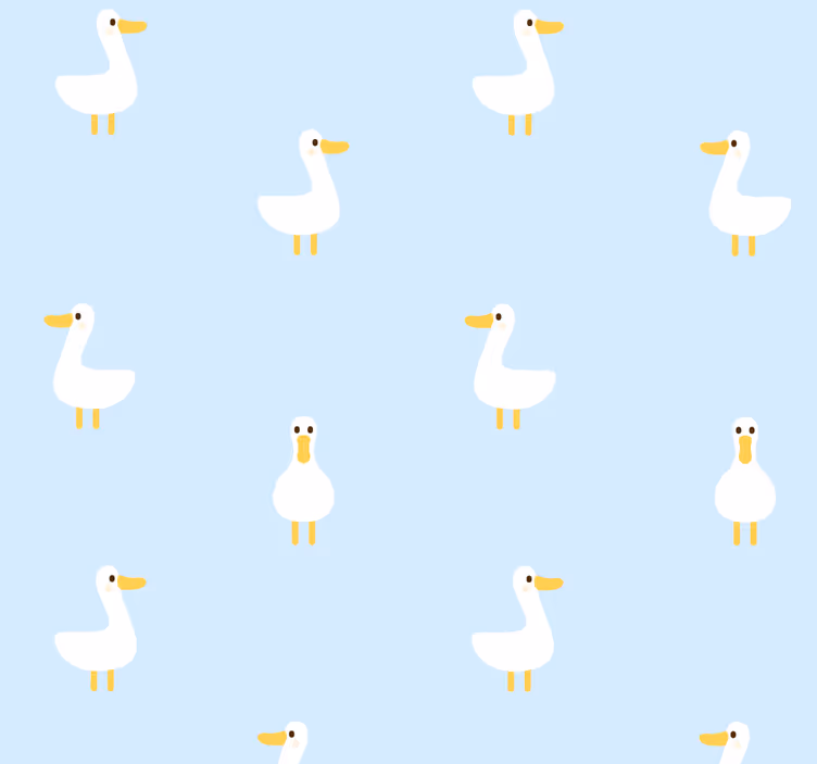 Papel pintado animal patrón de pato - TenVinilo