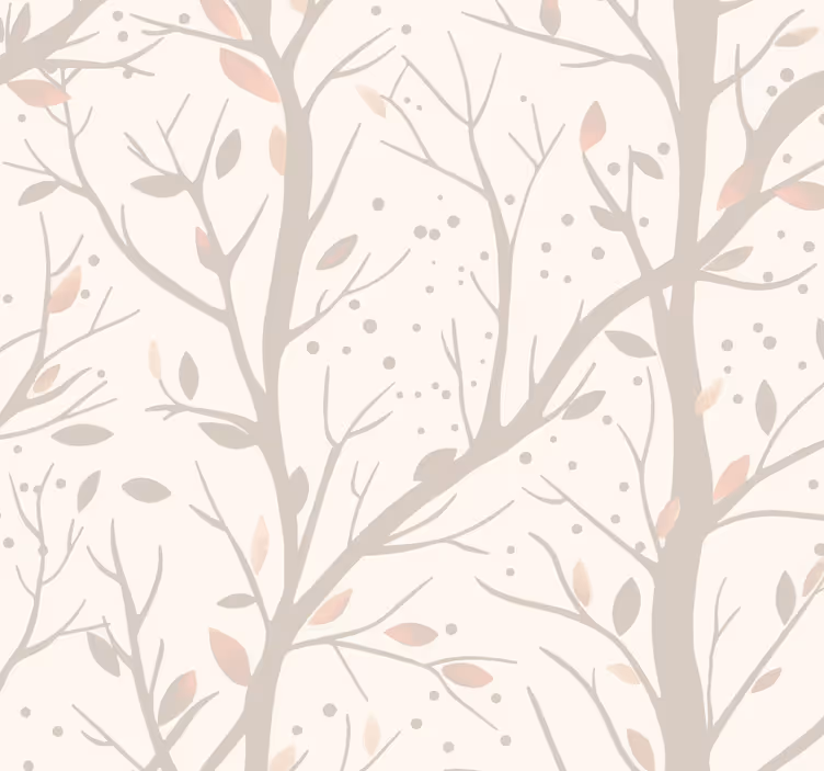 Papel pintado bebé ramas grandes beige - TenVinilo