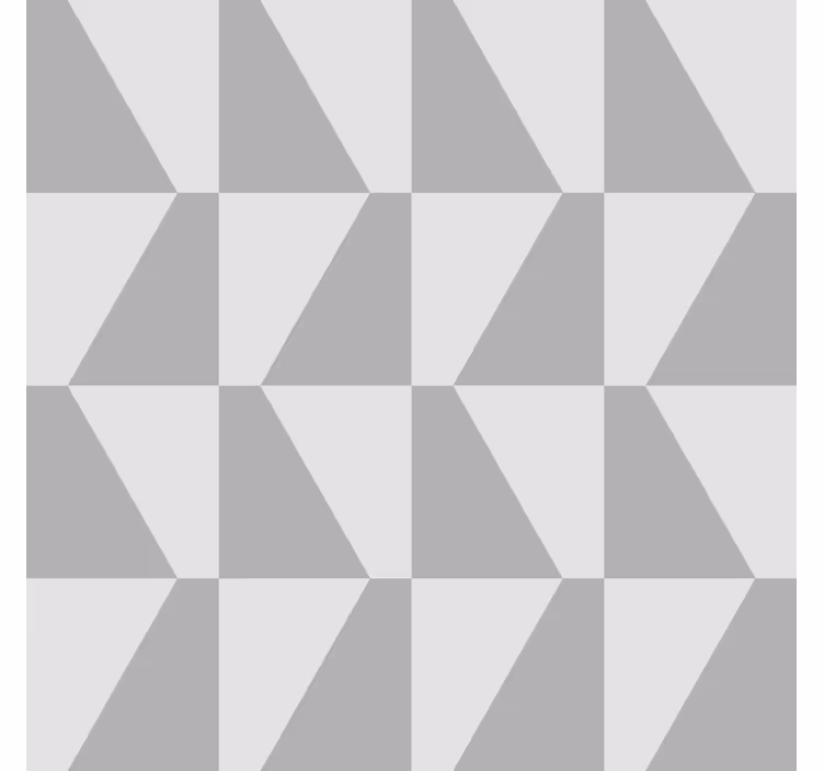 Papel pintado geométrico trapecios gris - TenVinilo
