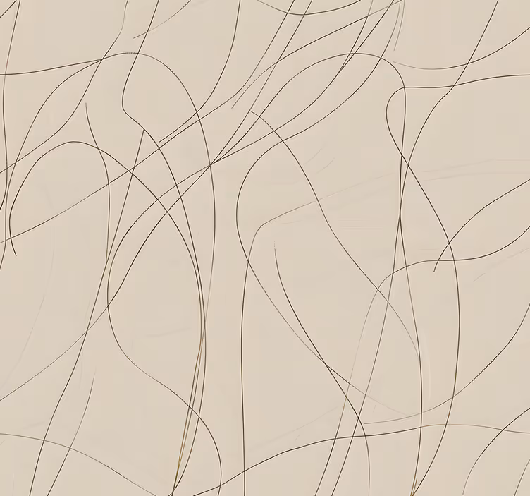 Papel pintado abstracto diseño beige líneas finas - TenVinilo