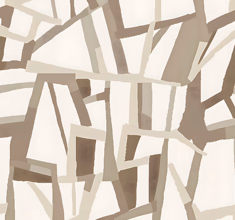 Papel pintado abstracto estilo nórdico beige - TenVinilo