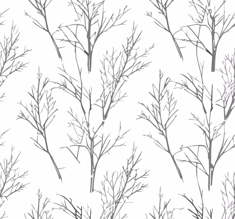 Papel pintado gris ramas delgadas - TenVinilo